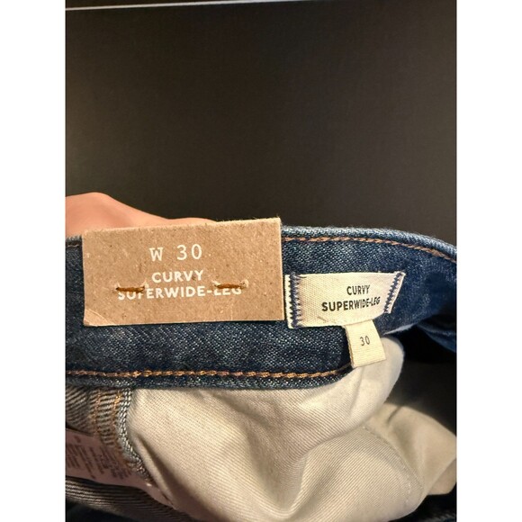 NWT Madewell Curvy Superwide-Leg Jeans 30 High Rise Wide Leg Baggy Denim Blue - Picture 8 of 12